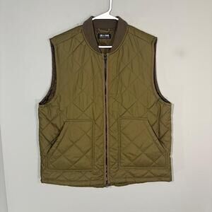 Line Of Trade Vest Mens XL Green Quilted Full Zip Insulated Outdoor Bodywarmer